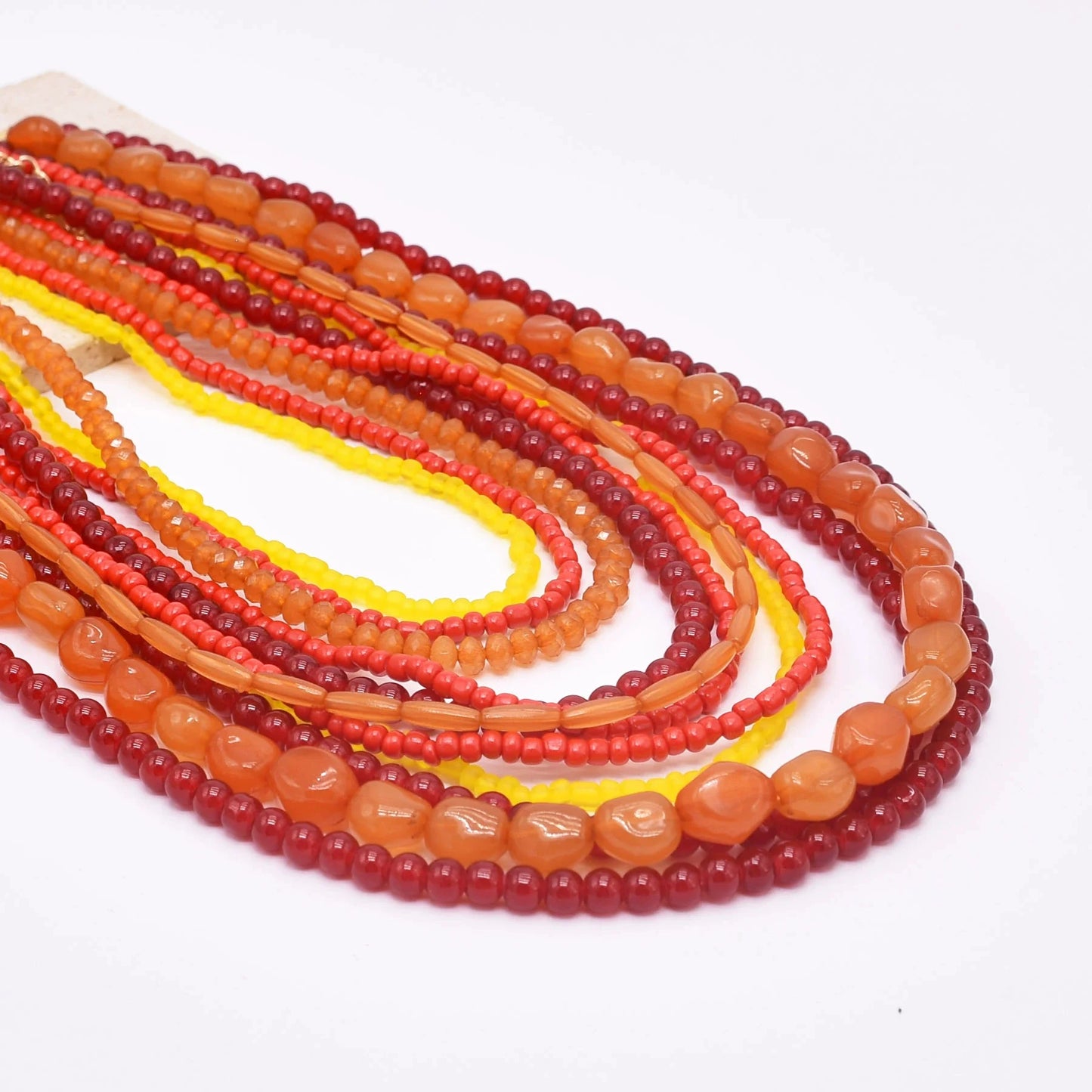 Opulence Unearthed Necklace Orange Red Yellow