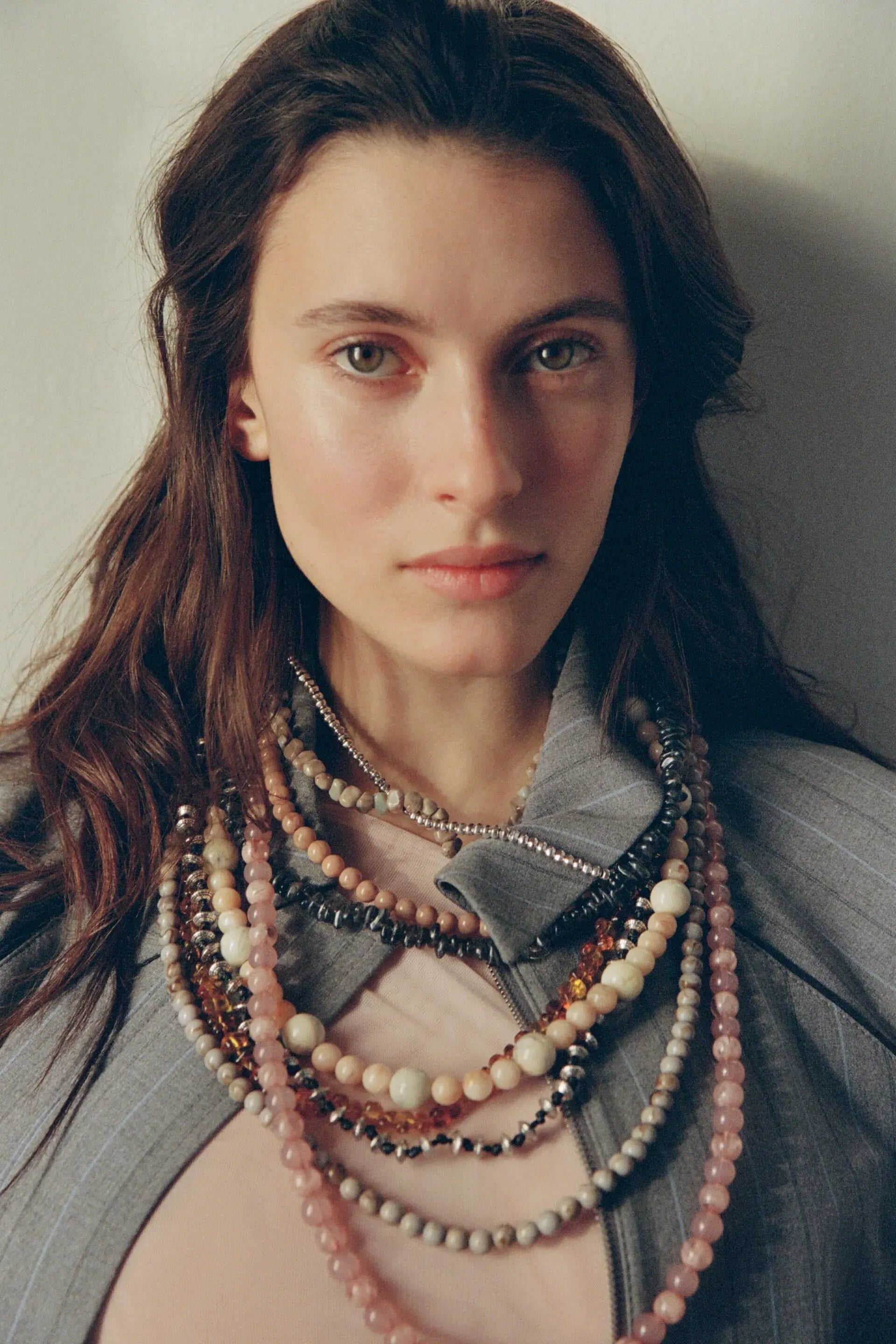 Opulence Unearthed Necklace Pink Brown Black