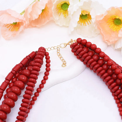 Opulence Unearthed Necklace Red