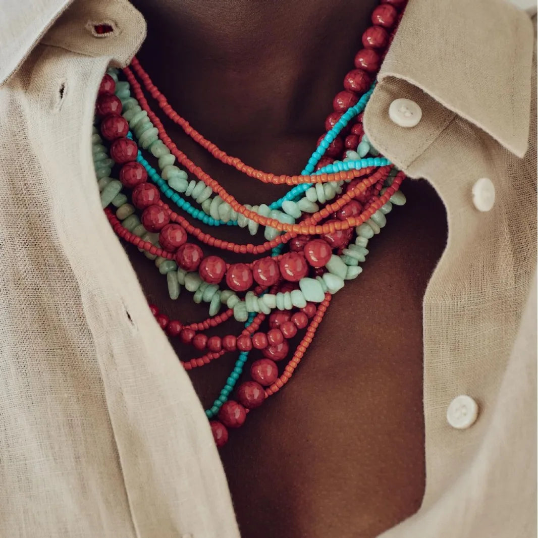 Opulence Unearthed Necklace Rose Pink Cyan