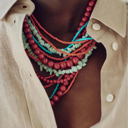 Opulence Unearthed Necklace Rose Pink Cyan