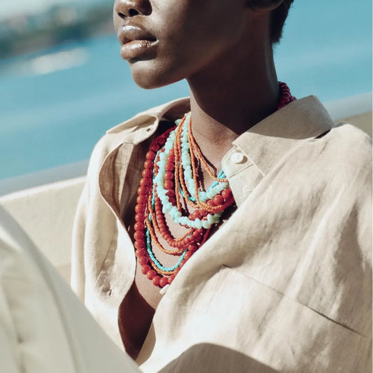 Opulence Unearthed Necklace Rose Pink Cyan