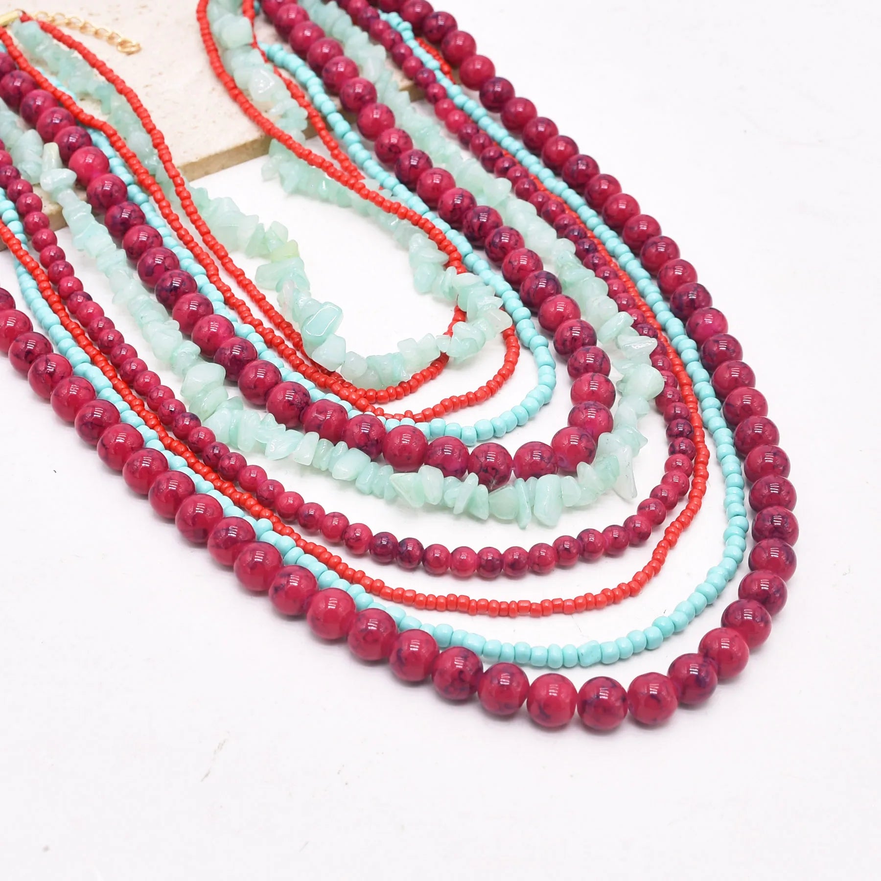Opulence Unearthed Necklace Rose Pink Cyan