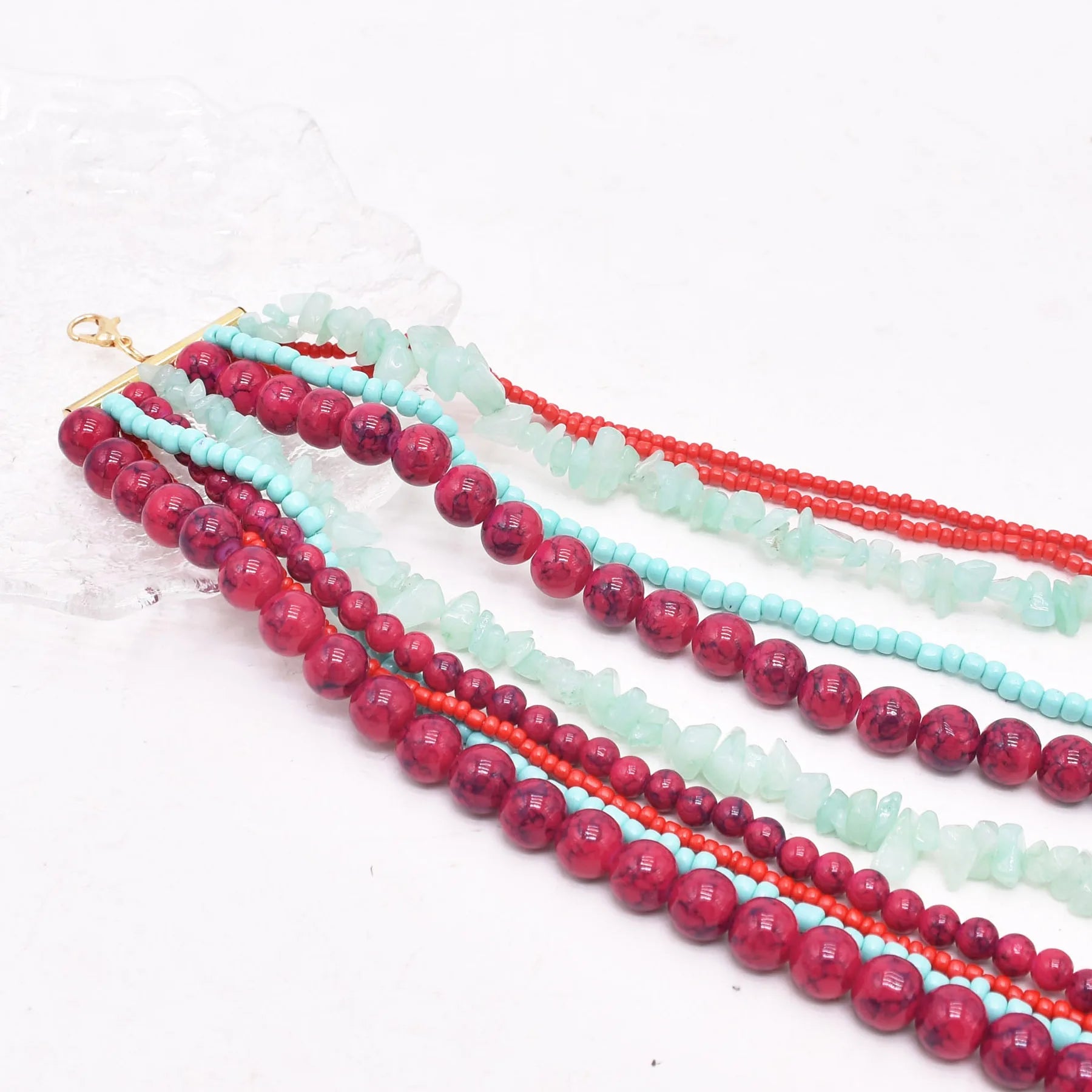 Opulence Unearthed Necklace Rose Pink Cyan