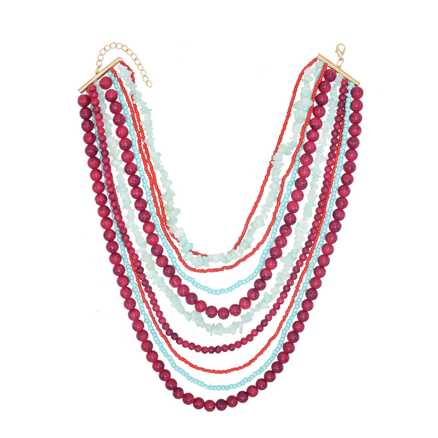 Opulence Unearthed Necklace Rose Pink Cyan