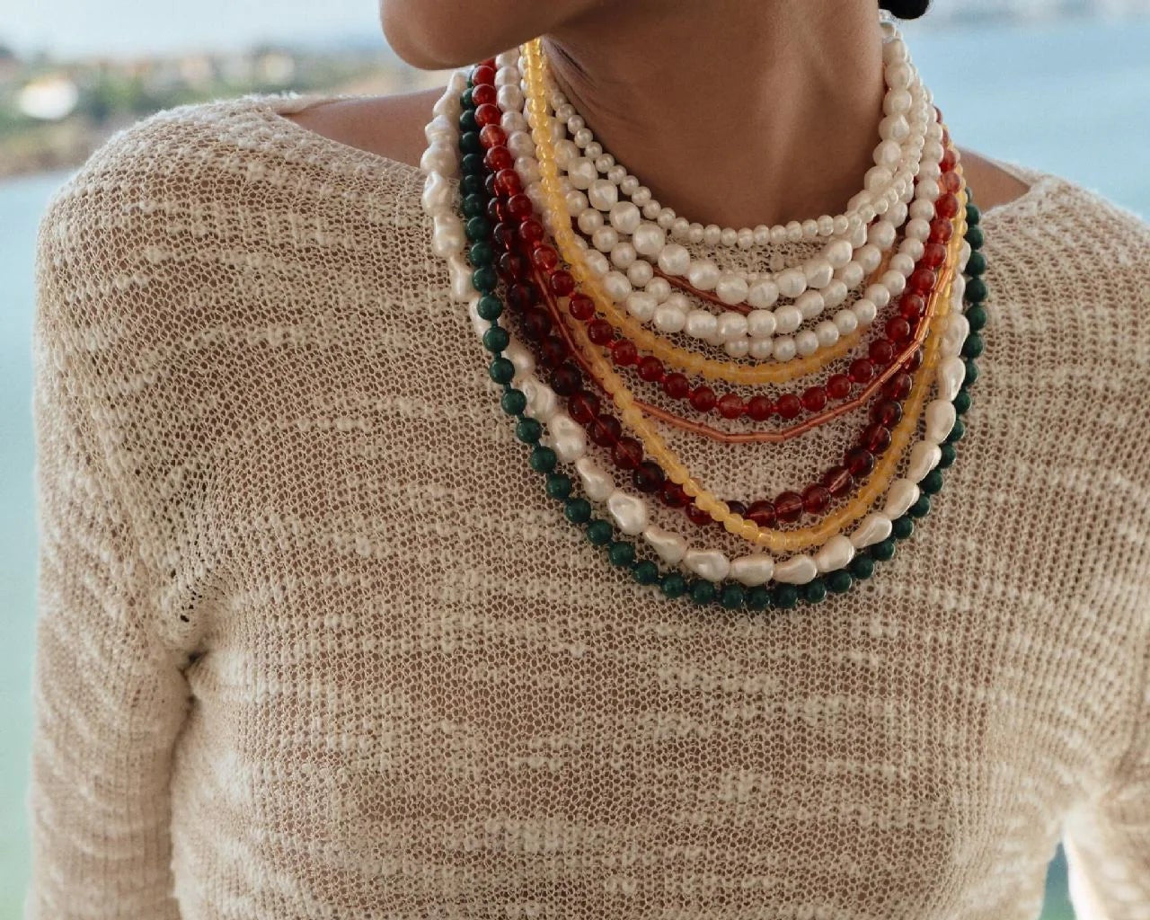 Opulence Unearthed Necklace White Yellow Green Red