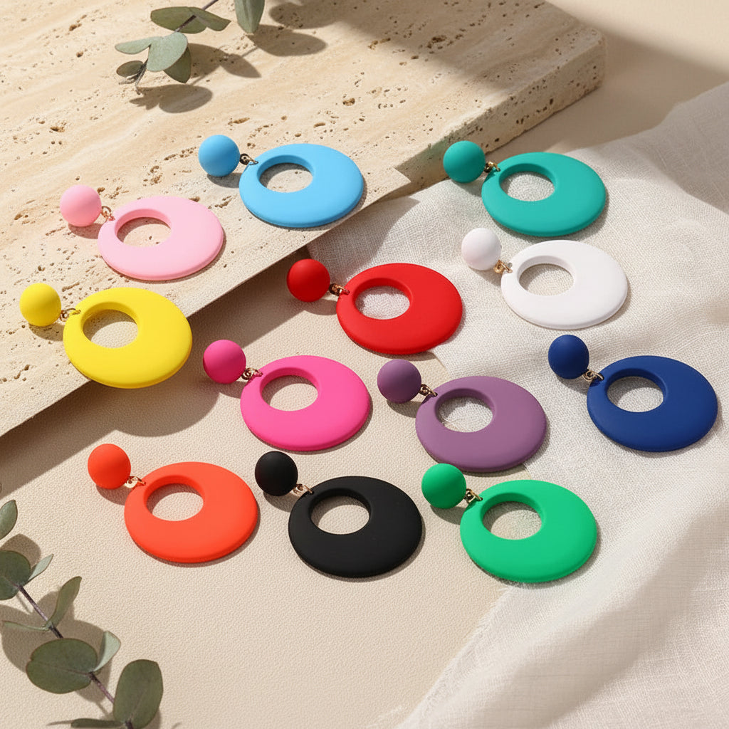 Orbit Drop Earrings - 10 color variants - Hello Baabs