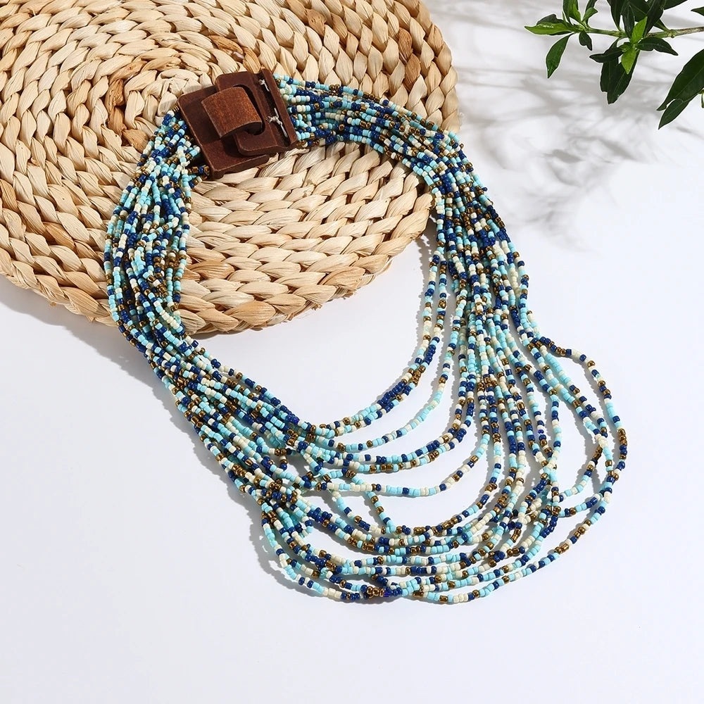 Painted Horizon Necklace - 4 colors - Hello Baabs