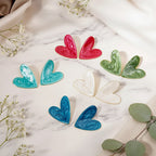 Painted Pulse Heart Studs - 5 colors - Hello Baabs