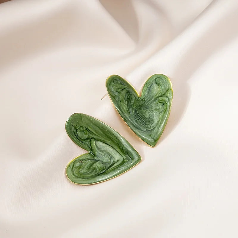 Painted Pulse Heart Studs - 5 colors - Hello Baabs