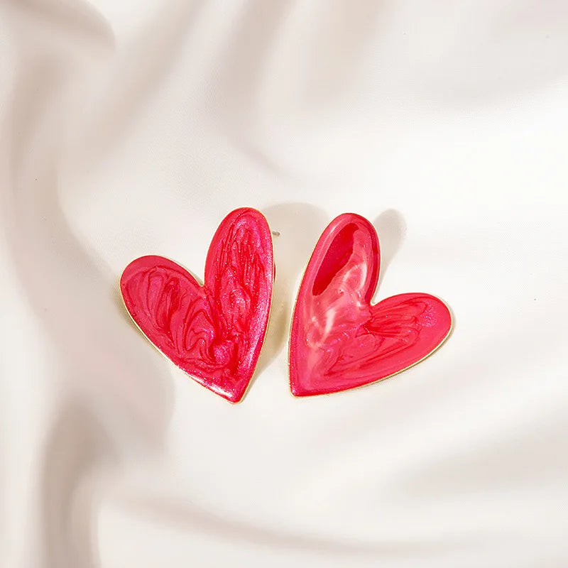 Painted Pulse Heart Studs - 5 colors - Hello Baabs