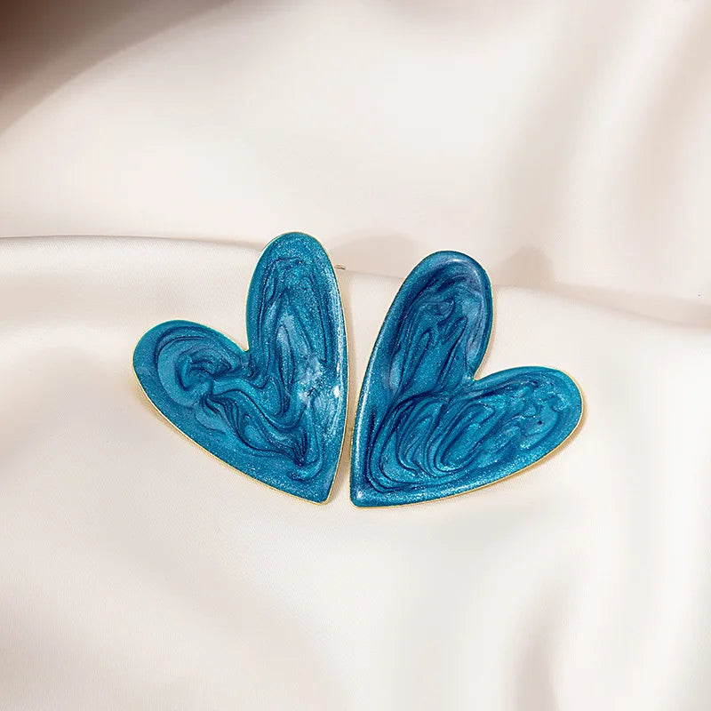 Painted Pulse Heart Studs - 5 colors - Hello Baabs