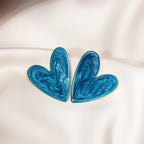 Painted Pulse Heart Studs - 5 colors - Hello Baabs