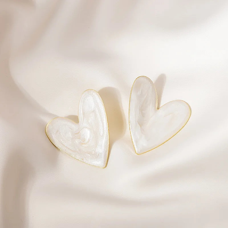 Painted Pulse Heart Studs - 5 colors - Hello Baabs