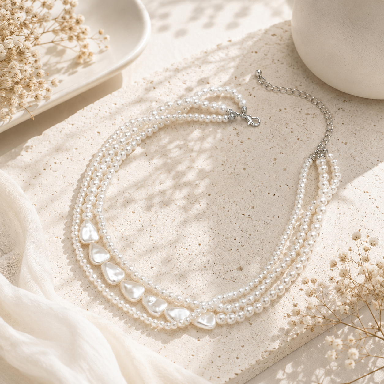 Pearl Layers Necklace - Hello Baabs