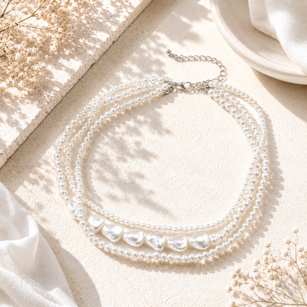 Pearl Layers Necklace - Hello Baabs
