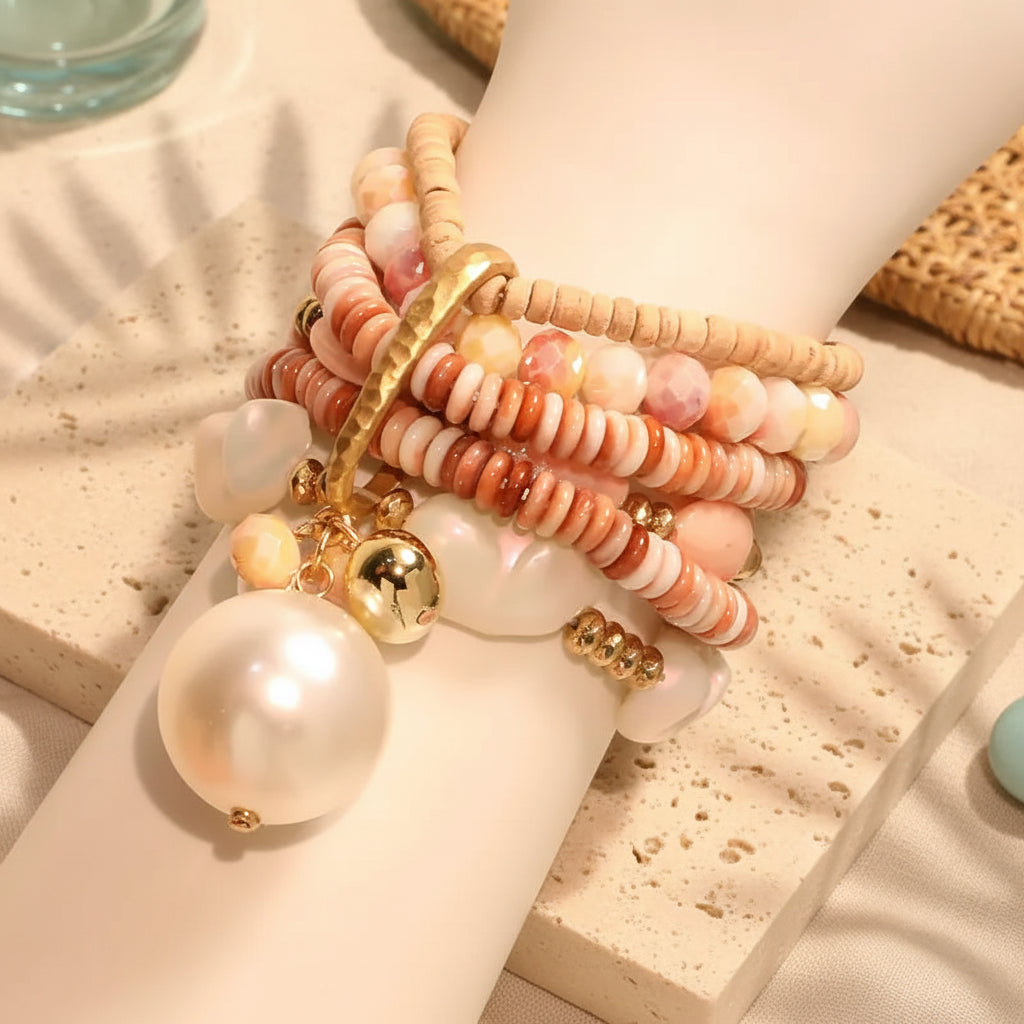 Pearl Parade Bracelet Stack - Hello Baabs LLC 