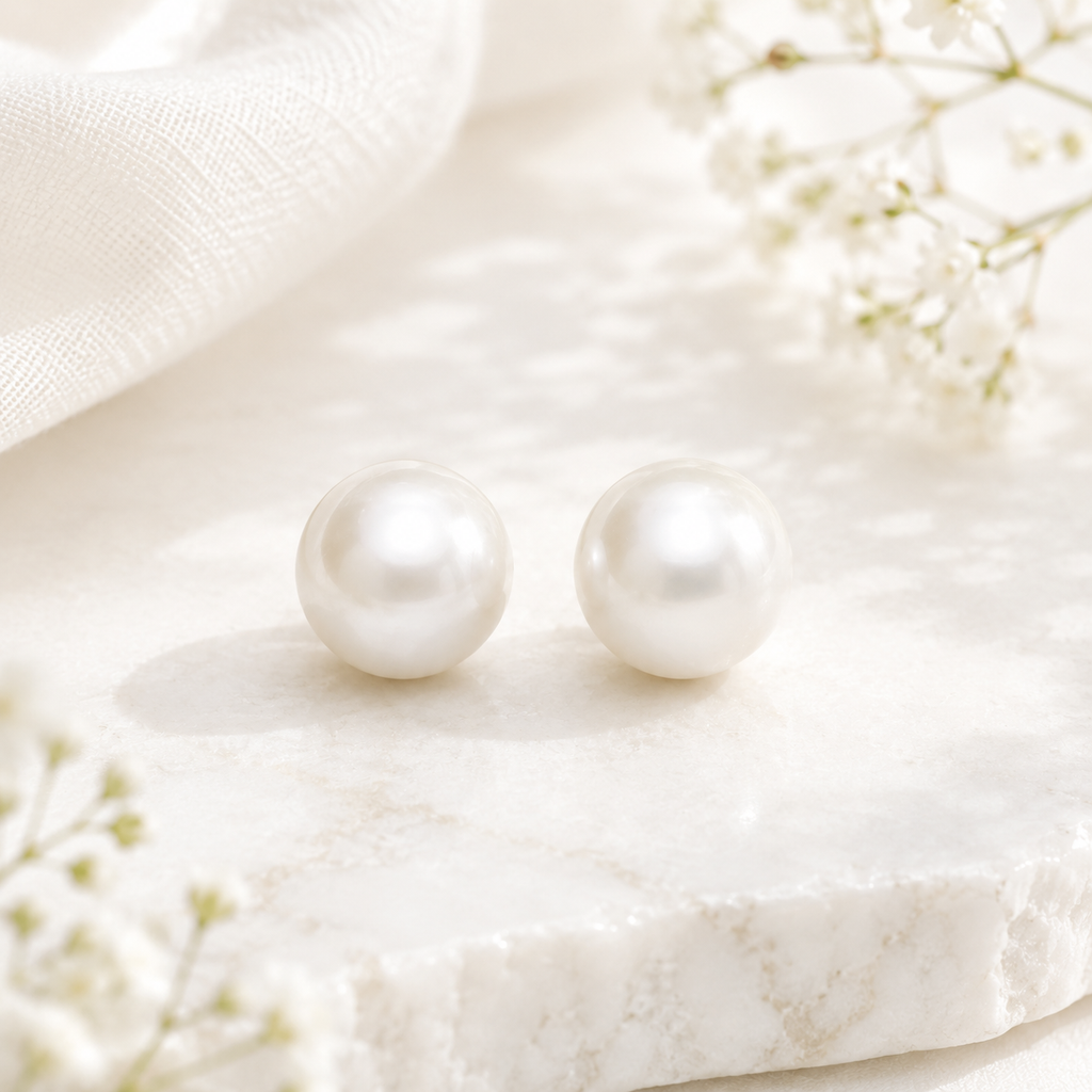 Pearl Poise Studs - 4 sizes - Hello Baabs