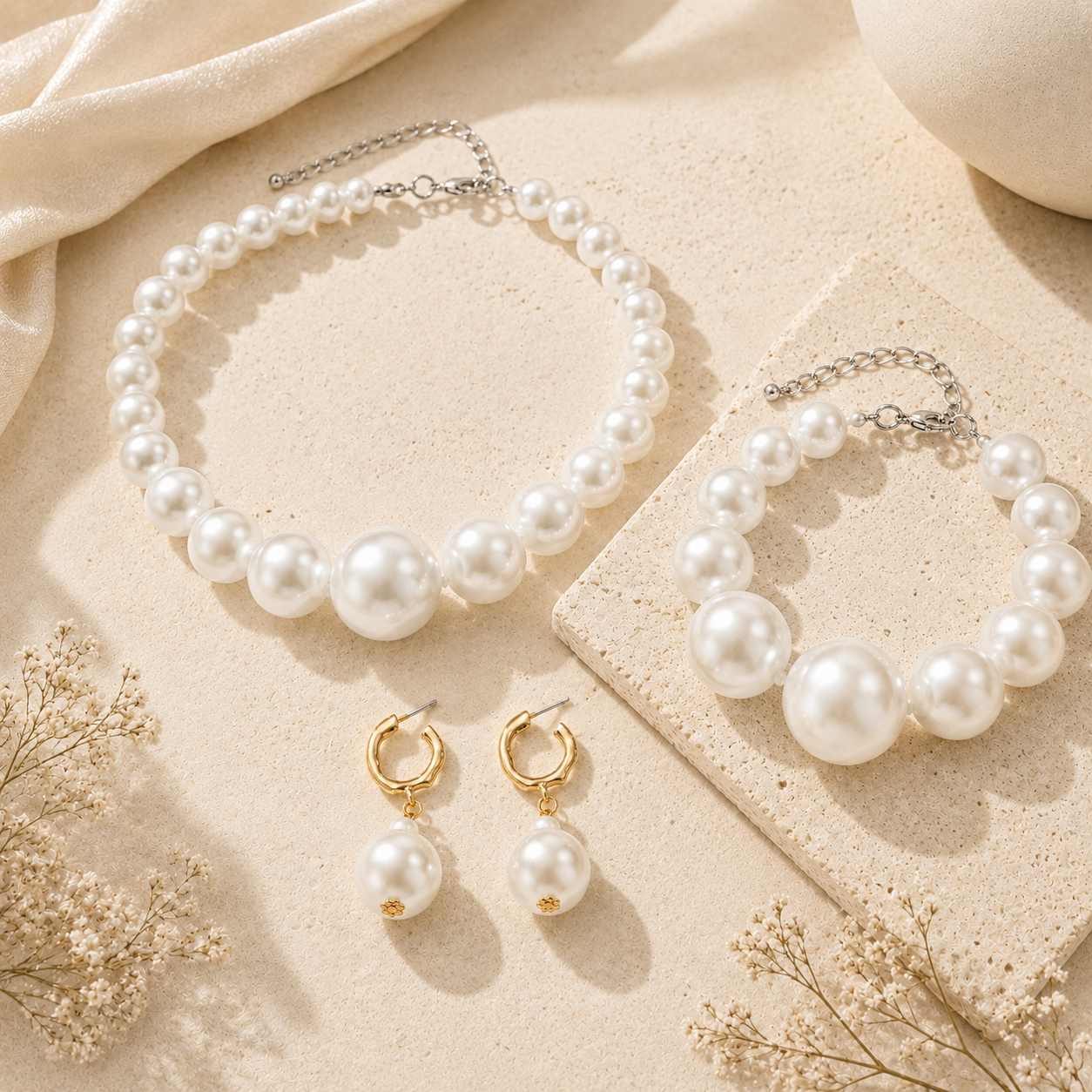 Pearl Power (necklace, earrings, or bracelet) - Hello Baabs