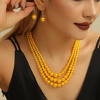 Pearl Symphony Statement Necklace & Earrings Set - 3 colors - Hello Baabs