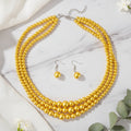 Pearl Symphony Statement Necklace & Earrings Set - 3 colors - Hello Baabs