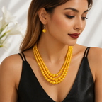 Pearl Symphony Statement Necklace & Earrings Set - 3 colors - Hello Baabs