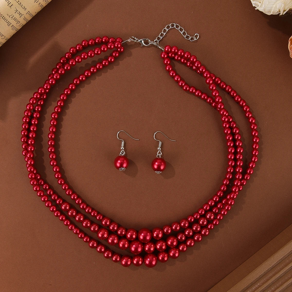 Pearl Symphony Statement Necklace & Earrings Set - 3 colors - hello baabs 