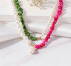 Pearls & Paradise 2pc Necklace Set - Hello Baabs LLC 