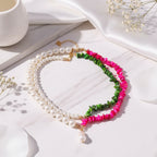 Pearls & Paradise 2pc Necklace Set - Hello Baabs LLC 
