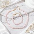 Perfectly Imperfect Pearl Necklace and Bracelet Set - 2 colors - Hello Baabs