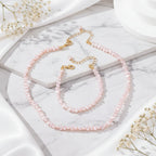 Perfectly Imperfect Pearl Necklace and Bracelet Set - 2 colors - Hello Baabs