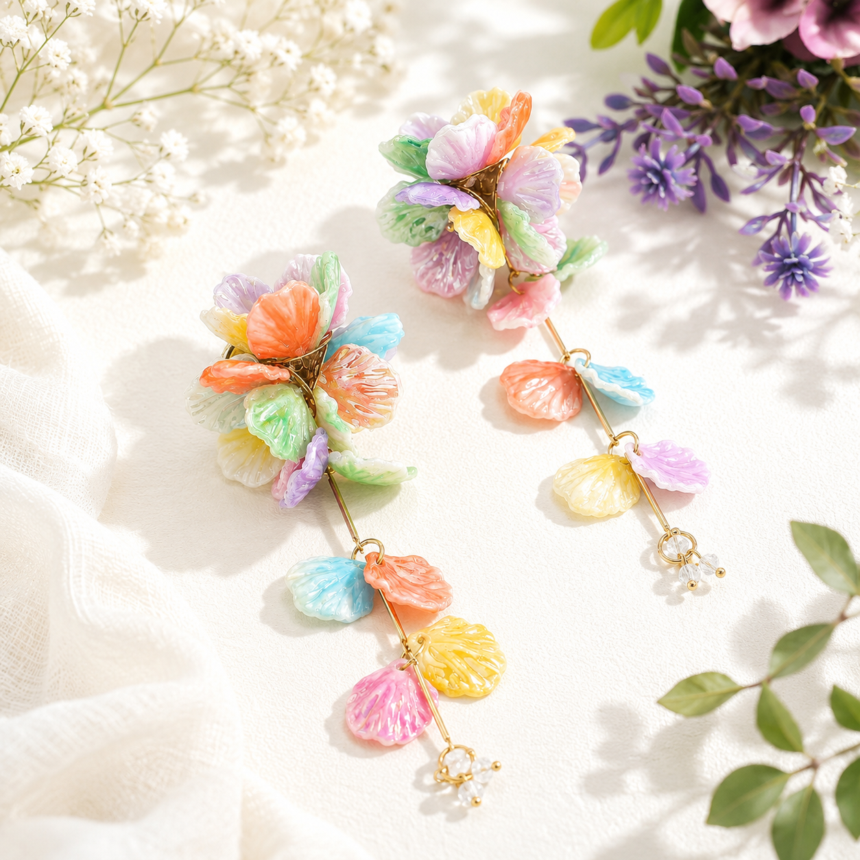Petal Breeze Earrings - 8 colors - Hello Baabs