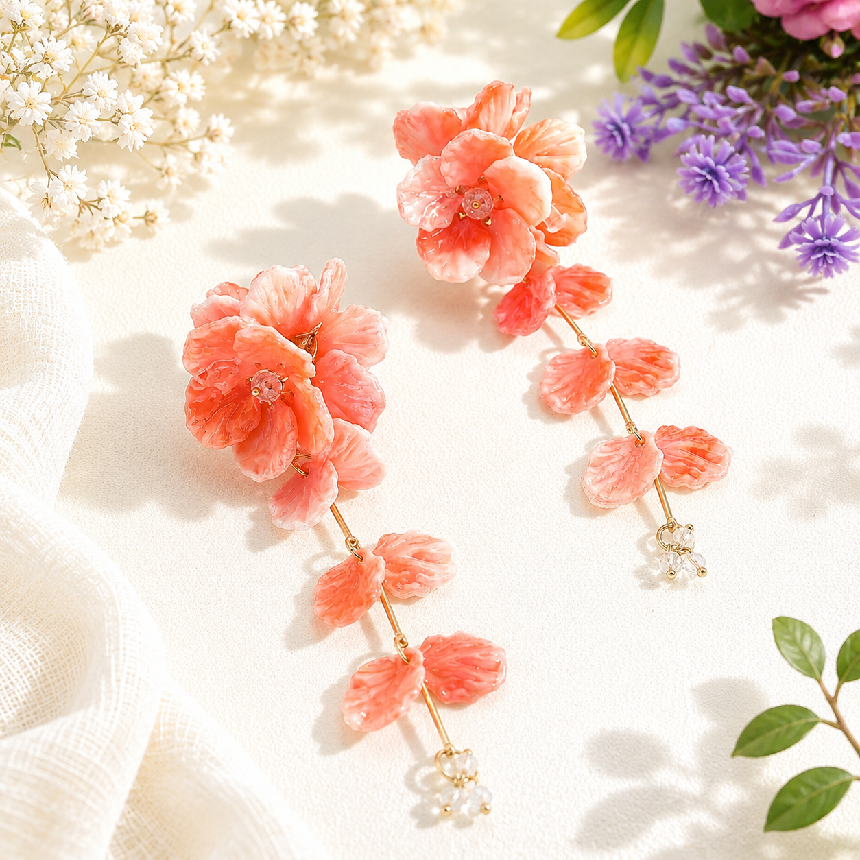 Petal Breeze Earrings - 8 colors - Hello Baabs