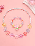 Petal Pearl Necklace & Bracelet Set - Hello Baabs LLC 