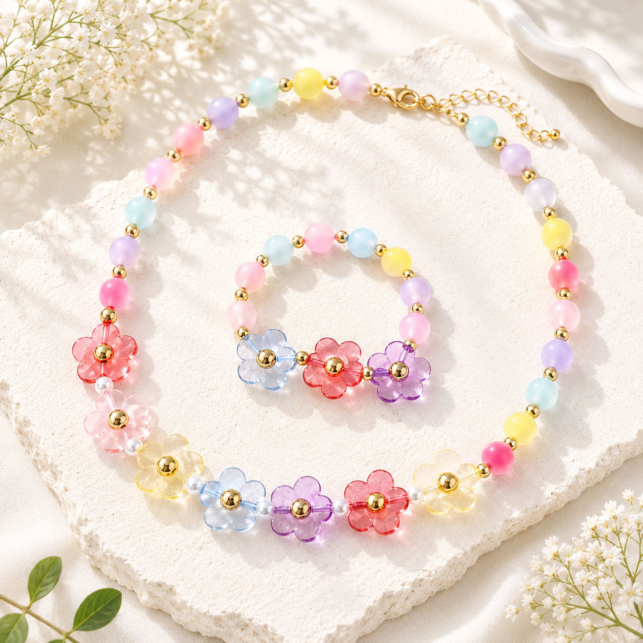 Petal Princess Necklace & Bracelet Set - Hello Baabs
