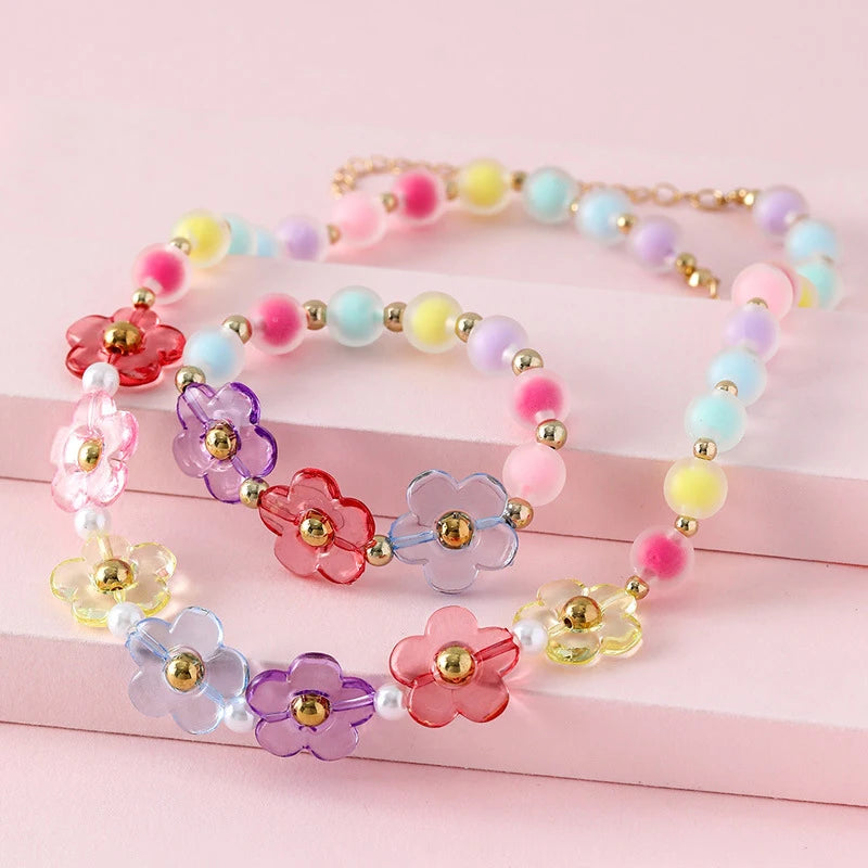 Petal Princess Necklace & Bracelet Set - Hello Baabs LLC 