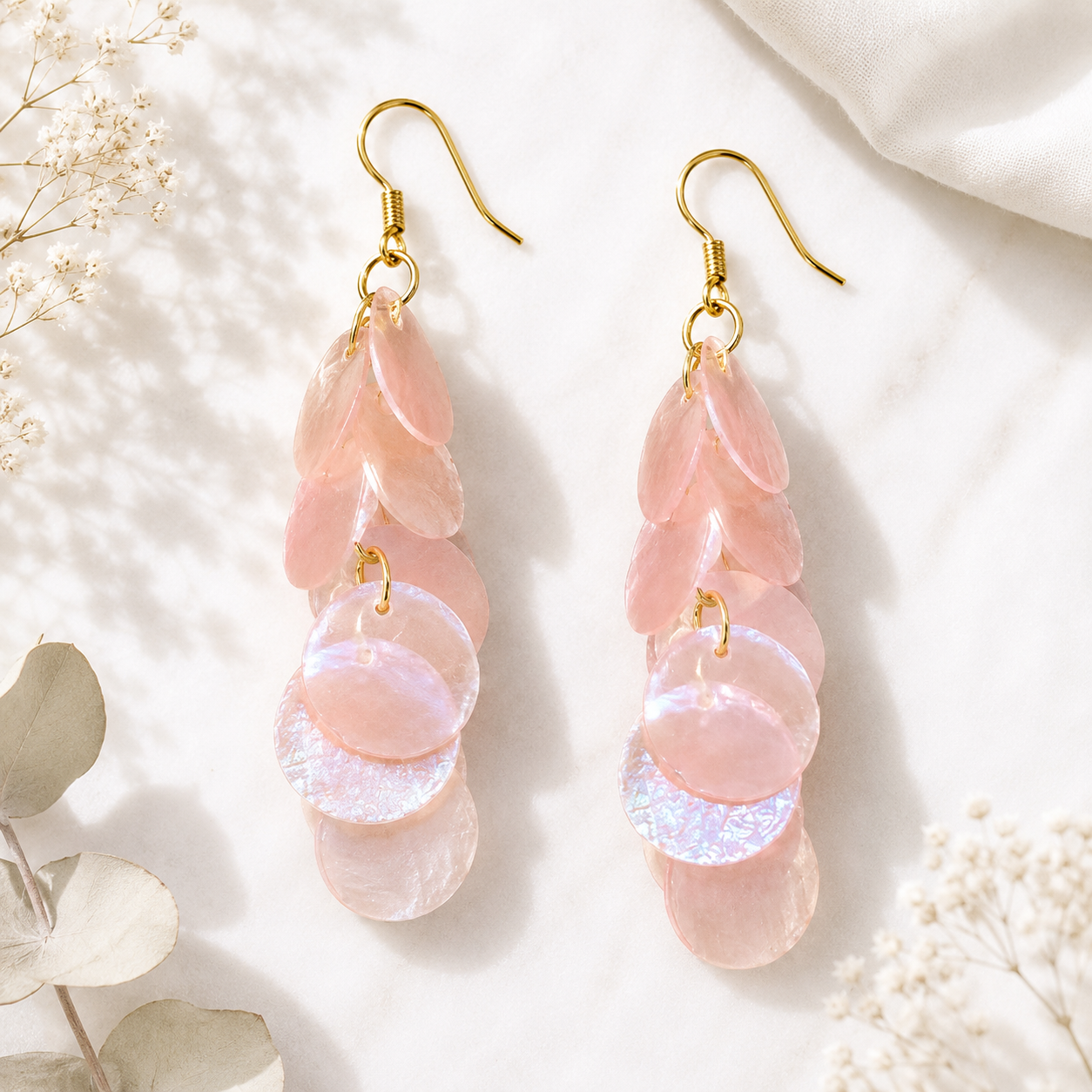 Petite Coral Cascade Earrings - 5 colors - Hello Baabs