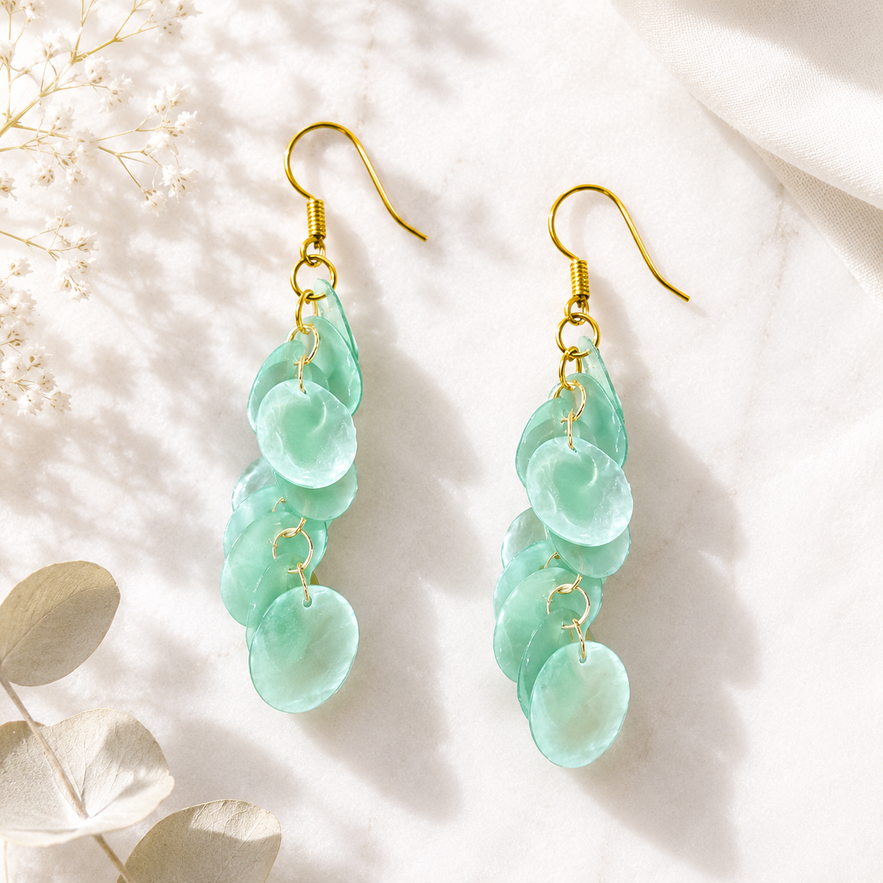 Petite Coral Cascade Earrings - 5 colors - Hello Baabs