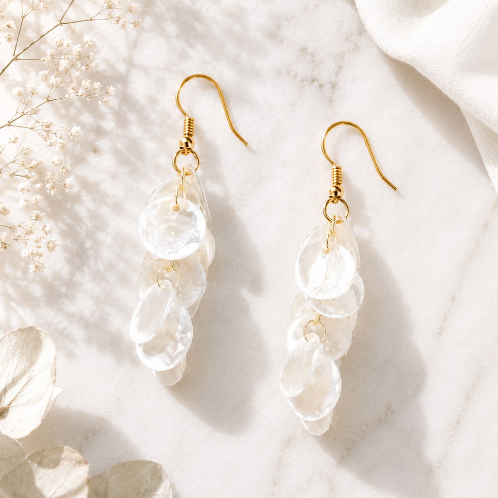 Petite Coral Cascade Earrings - 5 colors - Hello Baabs