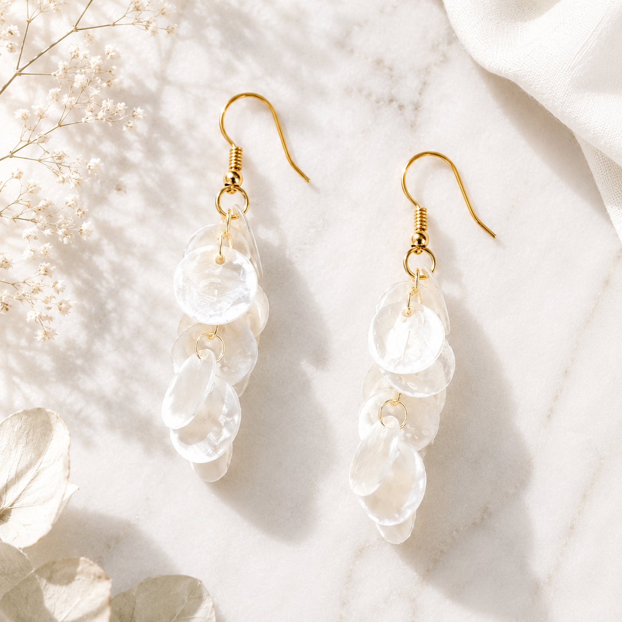 Petite Coral Cascade Earrings - 5 colors - Hello Baabs