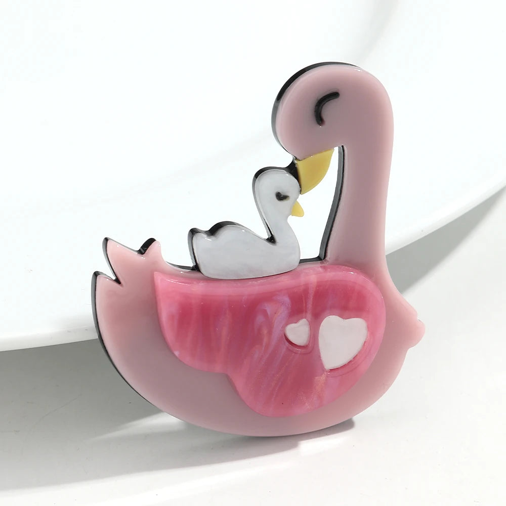 Pink Plume Brooch - Hello Baabs