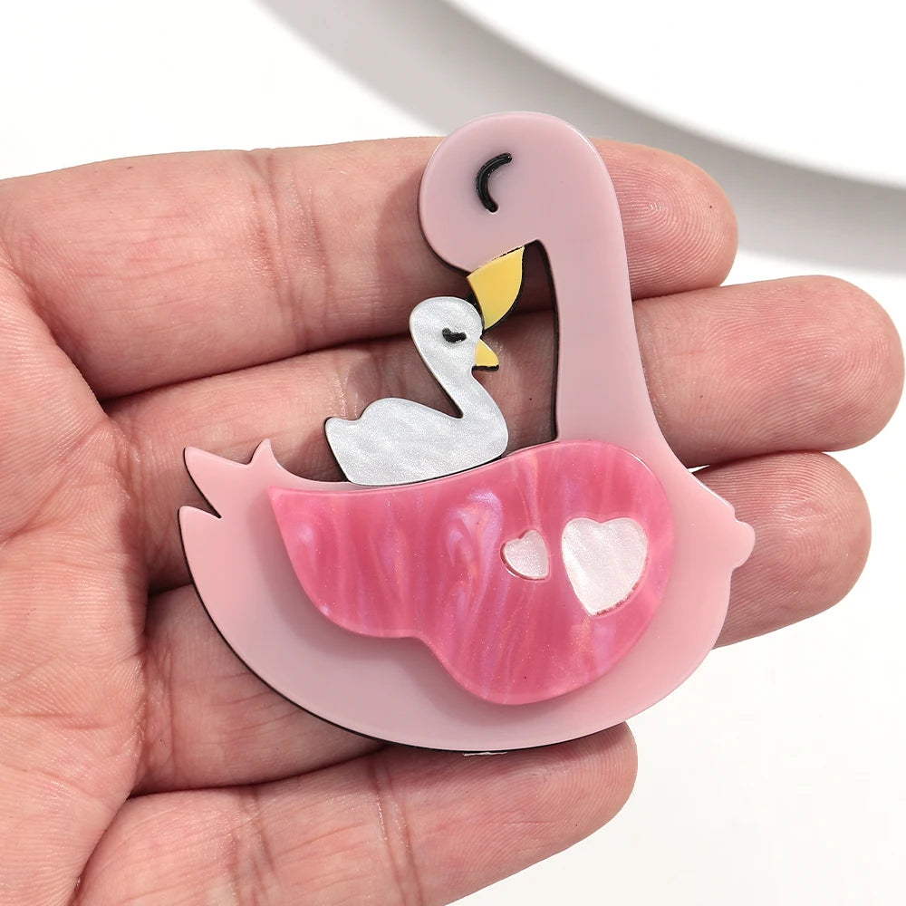 Pink Plume Brooch - Hello Baabs