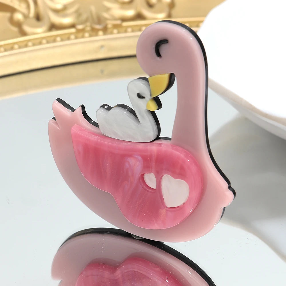 Pink Plume Brooch - Hello Baabs LLC 