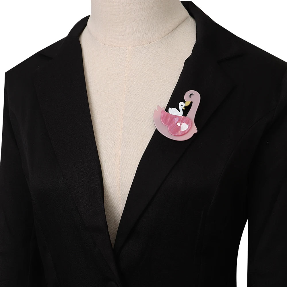 Pink Plume Brooch - Hello Baabs LLC 