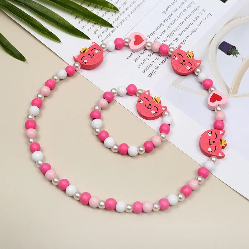 Playful Patterned Friends Necklace & Bracelet Set - 16 variants - Hello Baabs LLC 