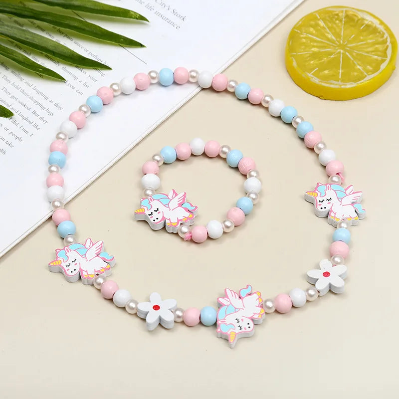 Playful Patterned Friends Necklace & Bracelet Set - 16 variants - Hello Baabs LLC 