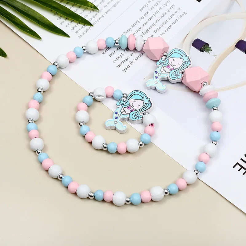 Playful Patterned Friends Necklace & Bracelet Set - 16 variants - Hello Baabs LLC 