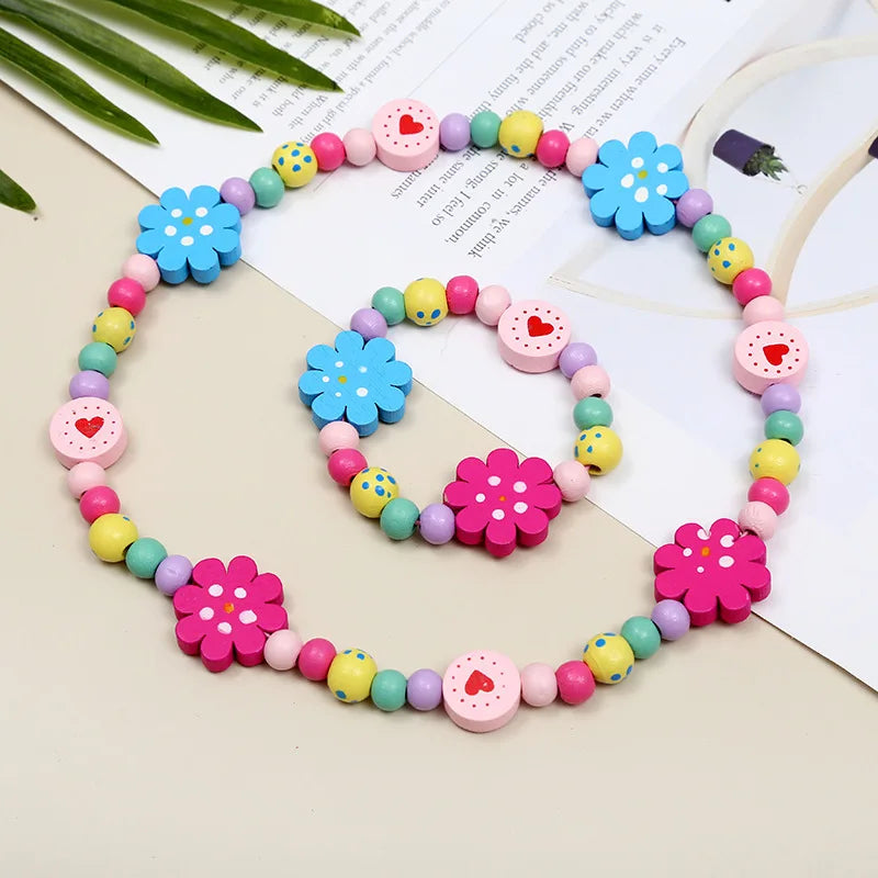 Playful Patterned Friends Necklace & Bracelet Set - 16 variants - Hello Baabs LLC 