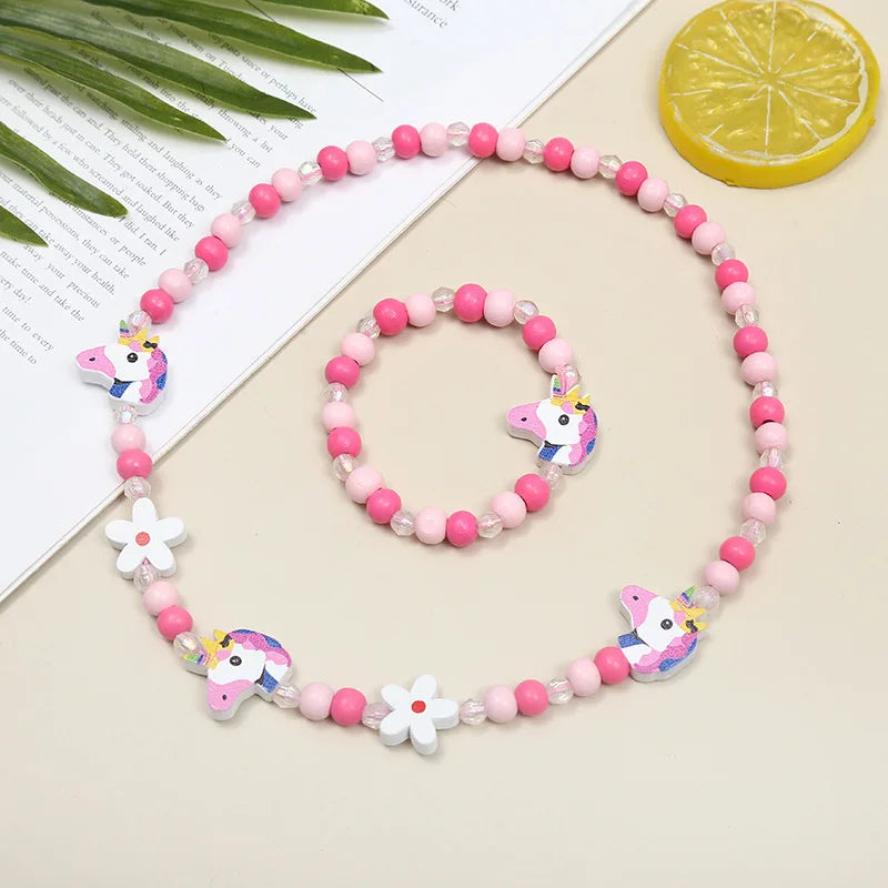 Playful Patterned Friends Necklace & Bracelet Set - 16 variants - Hello Baabs LLC 