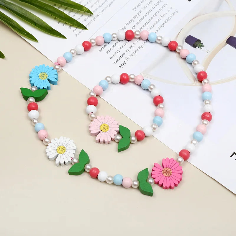 Playful Patterned Friends Necklace & Bracelet Set - 16 variants - Hello Baabs LLC 
